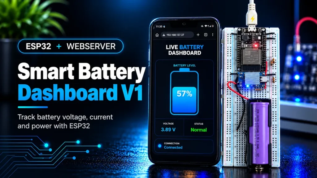 ESP32 Smart Battery Dashboard V1
