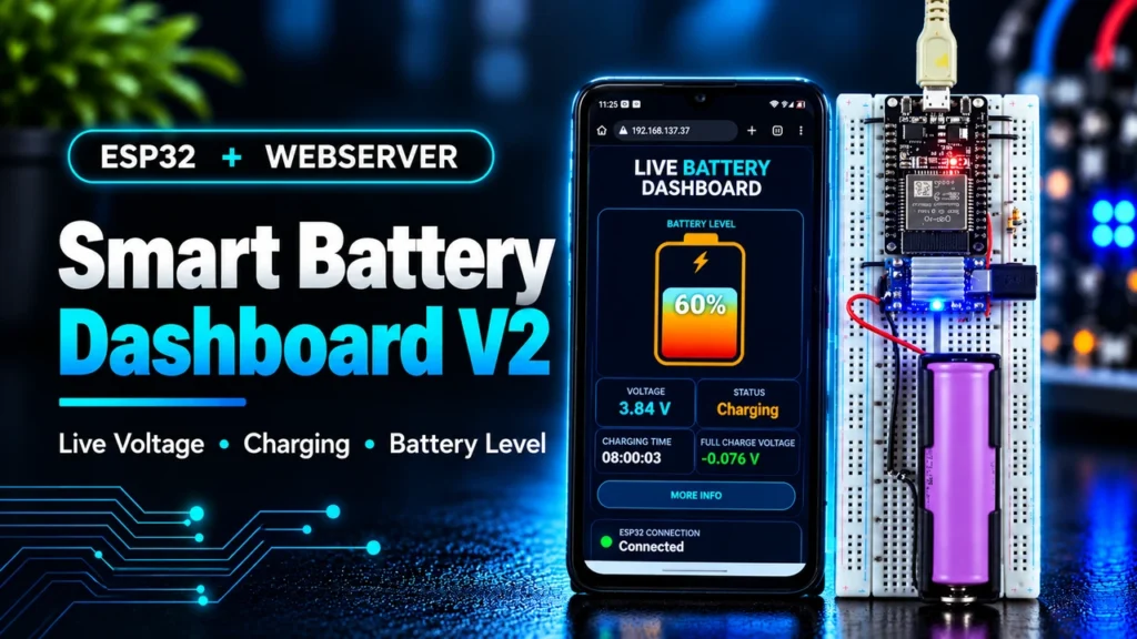 ESP32 Smart Battery Dashboard V2