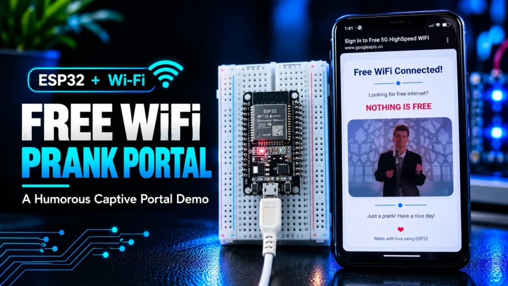 ESP32 Free WiFi Prank Portal