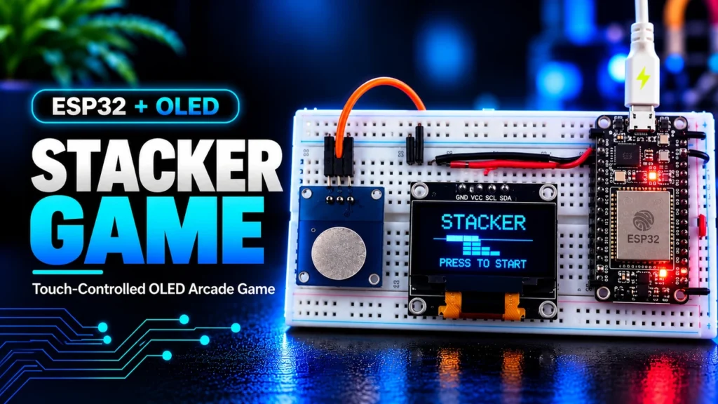 ESP32 OLED Stacker Game